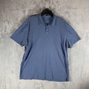 John Varvatos Men's Polo XL Blue 100%‎ Cotton Short Sleeve Soft Relaxed